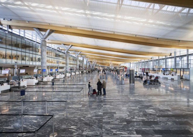 Oslo Airport by Nordic Office of Architecture, Oslo Airport expansion by Nordic Office of Architecture, sustainable airports, eco-friendly airport design, BREEAM airport, BREEAM Excellence in Oslo, snow as coolant, energy efficient airport terminal, world’s greenest airport terminal, airport energy consumption
