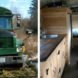 School bus cabin, cabin on wheels, tiny home on wheels, renovated bus, converted schoolbus, off grid tiny home, minimal living, bus living, converted bus, cabin bus, bus living, tiny home living, skoolies, skoolie design