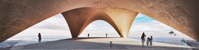Drone Skystation, kayak architects, drone station in New York, futuristic drone transport network, drone hubs on skyscrapers, building with drone robots, solar-powered drone station