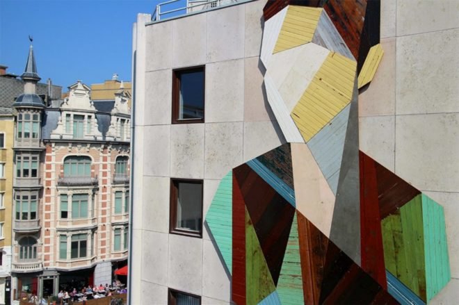 Strook, Strook Wood Portraits, street art, urban art, reclaimed wood art, reclaimed wood diy, reclaimed wood street art, geometric portraits, wooden portraits, geometric street art, portraits, sculpture, street art, wooden art,