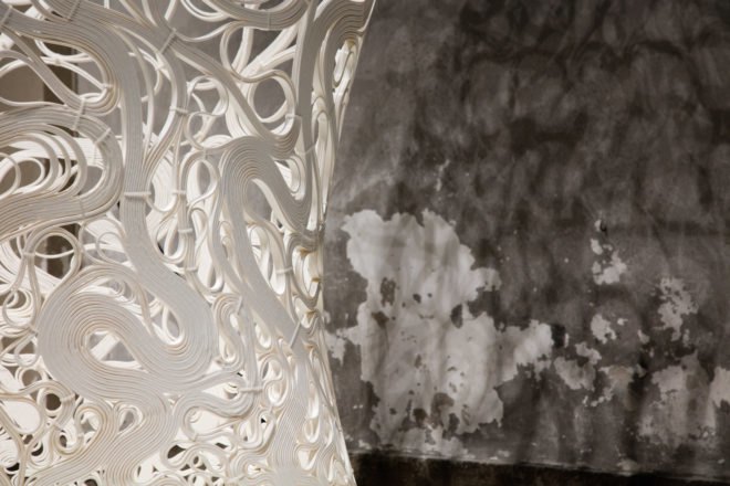 Thallus by Zaha Hadid Architects, White in the City at Milan, White in the City Brera, White in the City Zaha Hadid Architects, Zaha Hadid at Milan Design Week, robot assisted architecture