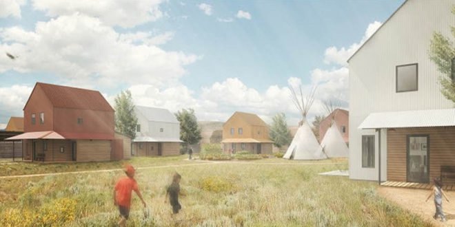 Thunder Valley Regenerative Community Master Plan, Thunder Valley Community Development Corporation (CDC), BNIM, Pyatt Studio, KLJ Engineering, Studio NYL, green masterplan, Indian Reservation, South Dakota, rainwater harvesting, solar power, wind power, geothermal energy, community gathering space