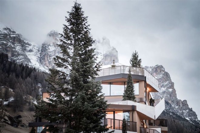 Tofana Hotel by NOA, Tofana Hotel architecture, Tofana Hotel in the Dolomites, Dolomite contemporary architecture, Badia Valley, hotel with natural materials, mountain-inspired architecture