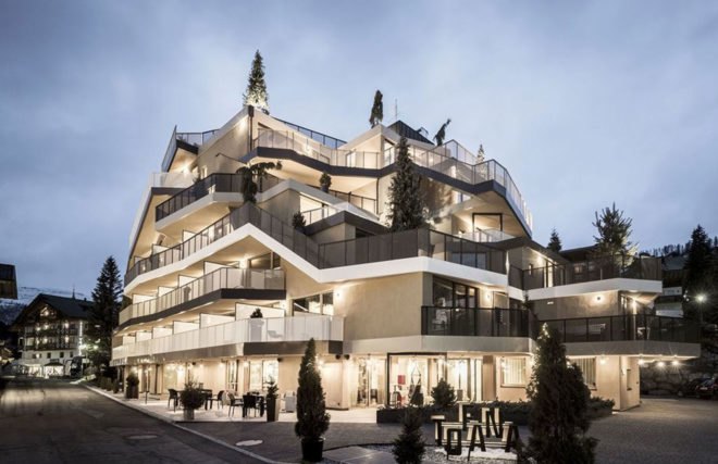 Tofana Hotel by NOA, Tofana Hotel architecture, Tofana Hotel in the Dolomites, Dolomite contemporary architecture, Badia Valley, hotel with natural materials, mountain-inspired architecture