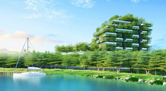 Forest in the Sky, Vietnam green residences, vertical walls, green design, green residencial towers, eco friendly homes, green living, garden walls, rooftop garden, vietnam residences, vietnamese architecture, energy efficient design, efficient lighting, green building materials, eco living, green apartments, sutainable building, green homes, eco friendly design,
