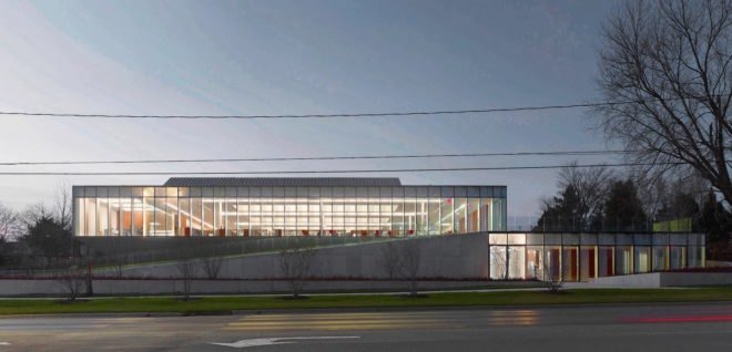 Waterdown Library and Civic Center, Waterdown Library and Civic Center by RDHA, Waterdown Library and Civic Center in Ontario, beautiful library architecture, sustainable libraries, energy efficient library design, library and civic center design