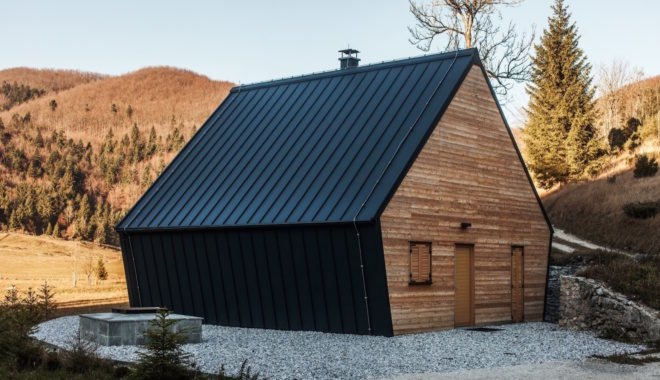 Wooden House by studio PIKAPLUS, wooden home, compact timber cabin, tiny beautiful architecture, beautiful cabin design, tiny timber cabin, Slovenian cabins, contemporary cabin design,