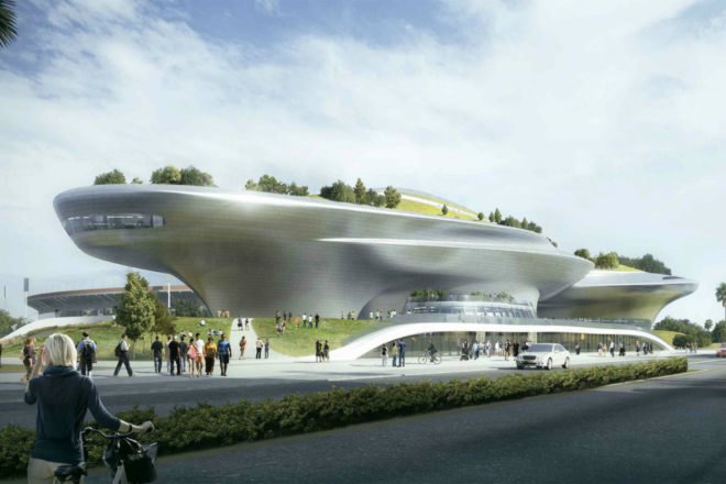 Lucas Museum of Narrative Art, george lucas, george lucas museum, MAD architects, Ma Yansong Lucas Museum, art museums, lucas art museum, film museums, modern art musuems, museum design, star wars exhibitions, los angeles museums, green space, green roof, futuristic architecture, public parks la, la museums