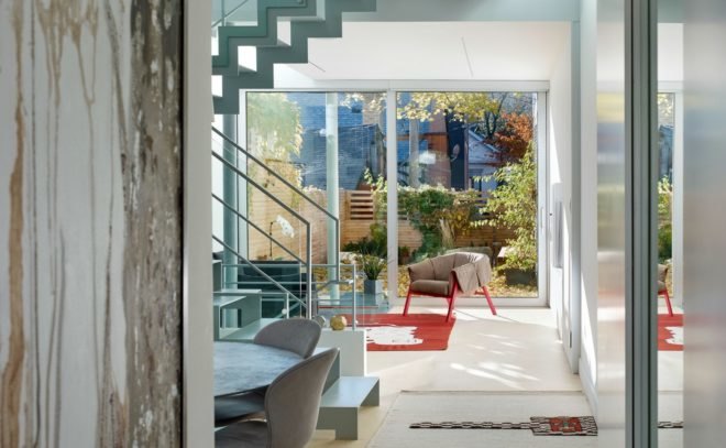 Aleph Bau, twelve tacoma, aluminum cladding, aluminum exterior, toronto row homes, modern architecture, aluminum home exterior, building materials, home design, interio design, minimalist interior design, toronto architecture, modern home design,