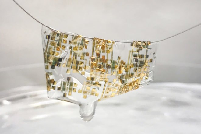 Stanford, Stanford University, Bao Research Group, Hewlett Packard Labs, University of California Santa Barbara, electronic, electronics, semiconductor, semiconductors, e-waste, ewaste, polymer, substrate, circuit