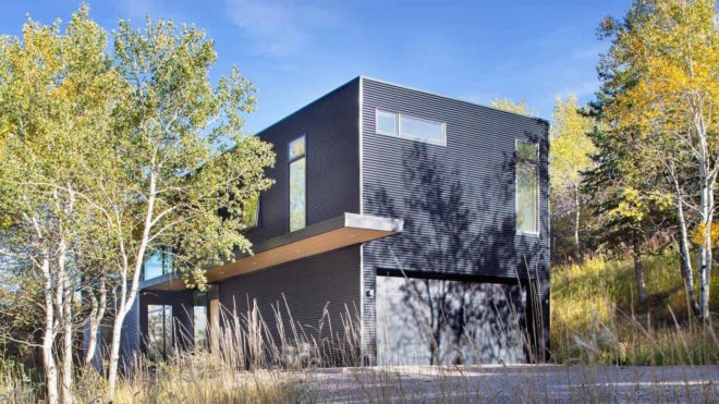 Black Magic by Rowland + Broughton, Black Magic home in Colorado, Black Magic Snowmass, contemporary mountain home, modern custom mountain home, minimal site disturbance house design