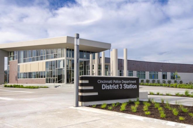 LEED Platinum police station, net zero police station, Cincinnati District 3 Police Station Headquarters, Cincinnati District 3 Police Station Headquarters by emersion DESIGN, energy efficient civic buildings, public art and police stations, energy efficient police station, solar powered police station