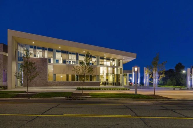 LEED Platinum police station, net zero police station, Cincinnati District 3 Police Station Headquarters, Cincinnati District 3 Police Station Headquarters by emersion DESIGN, energy efficient civic buildings, public art and police stations, energy efficient police station, solar powered police station