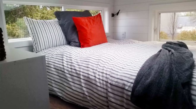 Covo Mio, Covo Amica, Covo Tiny House Co, tiny house, tiny home, tiny house living, off-grid living, off-grid house, tiny home trailer, smart tiny house, smart tiny home, Nest, Amazon Echo, smart home, smart house tech, smart house technology, solar panels, compost toilet