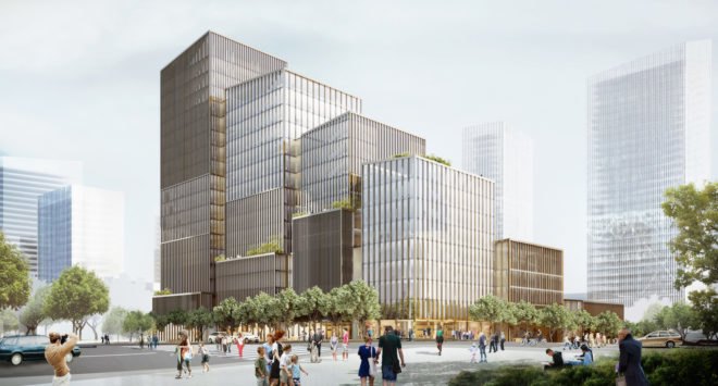 Etobicoke Civic Centre, Etobicoke Civic Centre competition, Etobicoke Civic Centre in Toronto, Etobicoke Civic Centre by Henning Larsen Architects Adamson Associates Architect PMA Landscape Architects, Toronto microclimate