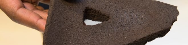 European Space Agency, ESA, DLR German Aerospace Center, moondust, sunlight, concentrated sunlight, moon, RegoLight, regolith, moon colony, moon colonization, moon base, 3D print, 3D printing, 3D printed, brick, bricks, architecture, building materials, space architecture, extraterrestrial materials