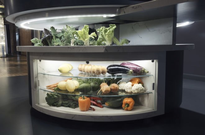 Future Kitchen by Caesarstone and Pratt Institute, Future Kitchen by Marc Thorpe and Pratt Institute, Pratt Institute WantedDesign Future Kitchen 2050, WantedDesign and Pratt Institute, Pratt Institute student kitchen design, sustainable kitchen design, zero waste kitchen design,