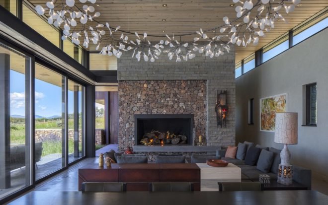Gambel Oaks Ranch by CCY Architects, Gambel Oaks Ranch in Colorado, LEED Gold Colorado home, LEED Gold housing, ground source heat pump for homes, energy saving Colorado home, green homes in Colorado