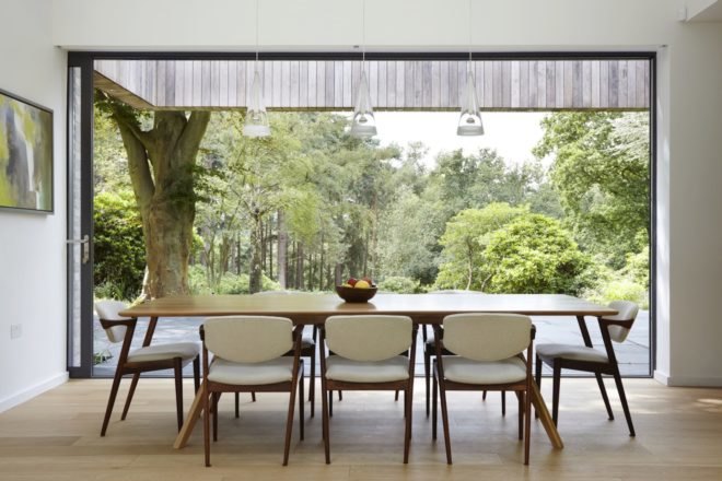 House in the Woods by alma-nac, House in the Woods in England, prefabricated housing, prefab contemporary home, SIPs architecture, SIP prefab home,