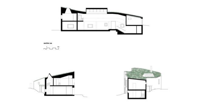 Ness Point House, Tonkin Liu Architects, England, green roof, natural ventilation, natural cooling, green architecture, skylight, solar power, heat recovery