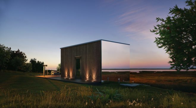 OOD, ÖÖD homes, tiny pop up hotel rooms, tiny moveable homes, Estonian home startup, pop up homes, modular tiny homes, mirrored glass architecture