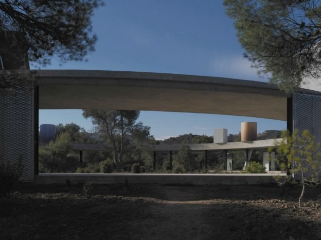 Solo Houses, Office KGDVS, Christian Bourdais, circular homes, round homes, round buildings, forest homes, forest living, off grid retreats, round home design, circular home design, glass homes, spanish architecture, concrete homes, interior design, off grid living, spanish retreats, Matarraña homes,