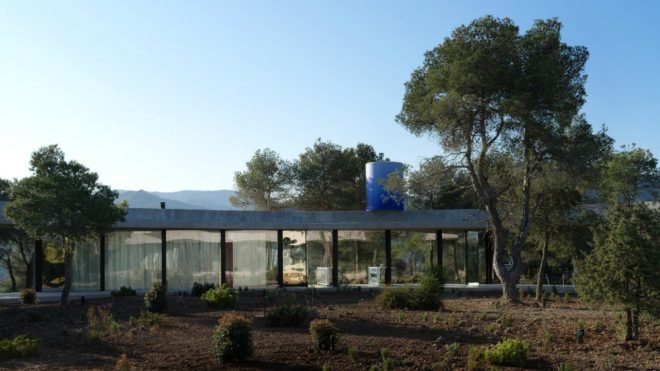 Solo Houses, Office KGDVS, Christian Bourdais, circular homes, round homes, round buildings, forest homes, forest living, off grid retreats, round home design, circular home design, glass homes, spanish architecture, concrete homes, interior design, off grid living, spanish retreats, Matarraña homes,