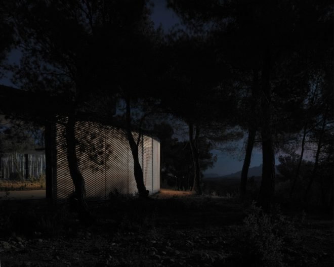Solo Houses, Office KGDVS, Christian Bourdais, circular homes, round homes, round buildings, forest homes, forest living, off grid retreats, round home design, circular home design, glass homes, spanish architecture, concrete homes, interior design, off grid living, spanish retreats, Matarraña homes,