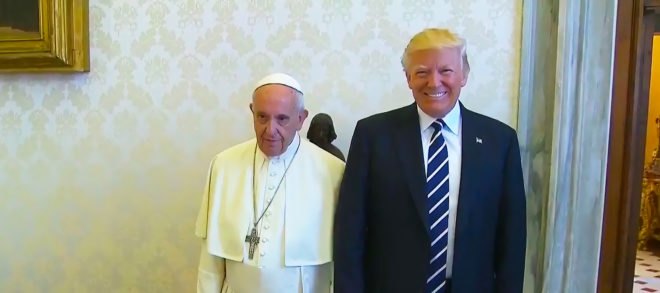 Pope Francis, Pope, Vatican, Rome, Donald Trump, Trump, President Donald Trump, President Trump, climate change, environment, gifts, peace, Laudato si'