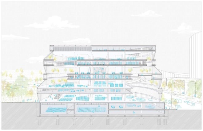 Shanghai Library East Hall by nArchitects, Library As Home by nARCHITECTS, 2016 International Young Architects Design Competition, Institutional Unbuilt Architizer A+Awards, 2017 Architizer A+Awards, Shanghai Library East Hall, Shanghai library design, Shanghai architecture competition