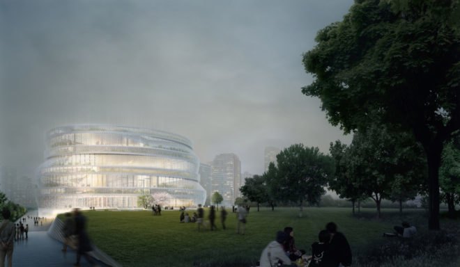Shanghai Library East Hall by nArchitects, Library As Home by nARCHITECTS, 2016 International Young Architects Design Competition, Institutional Unbuilt Architizer A+Awards, 2017 Architizer A+Awards, Shanghai Library East Hall, Shanghai library design, Shanghai architecture competition