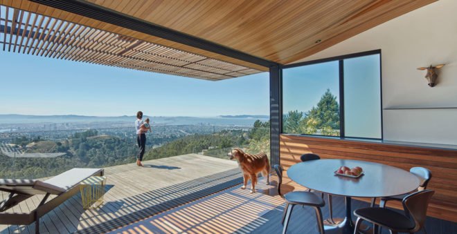Skyline House, Terry & Terry Architecture, Oakland, San Francisco, wooden structure, natural ventilation, green architecture, panoramic views, open-plan layout