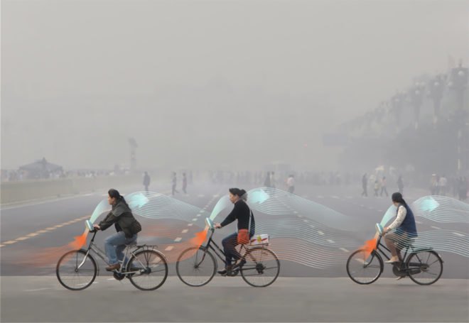 Studio Roosegaarde, Daan Roosegaarde, Roosegaarde, Smog Free Project, Smog Free Bicycle, Smog Free Bicycles, bike, bikes, bicycle, bicycles, bike share, bike shares, bike sharing, China, Beijing, air, air pollution, smog, clean air