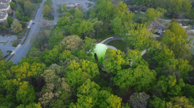 The Chrysalis by THEVERYMANY, Merriweather Park amphitheater, Merriweather Park The Chrysalis, The Chrysalis Maryland, The Chrysalis by Zahner, THEVERYMANY in Maryland,