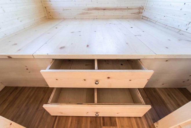 Tumbleweeds Roanoke Tiny Home, Roanoke Tiny Home, Tumbleweed Home, tiny home living, tiny home design, tiny home roanoke, tiny cabin design, wood paneling, wooden cabins, storage space tiny homes, off grid cabins, off grid living
