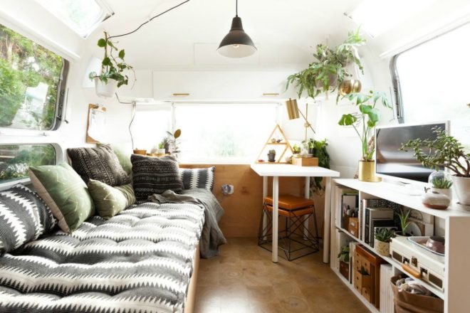 Tin Can Homestead, Vintage Airstream Renovation, 1971 Airstream Sovereign, scandinavian design, airstream renovations, airstream design, airstream homes, airstream conversions, tiny home living, tiny home design, minimalist design, small space design, space saving design techniques, renovating old campervans, camper renovation, diy camper renovation