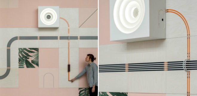 UM Project, Conductive Wallpaper, flavor paper, interior design, wallpaper, conductive wallpaper, unique wallpaper, embedded circuitry wall coverings, wall design, quirky wallpaper, wallpaper design, funky wall paper, interactive wall decor, wall circuitry, interior decor, human circuit boards