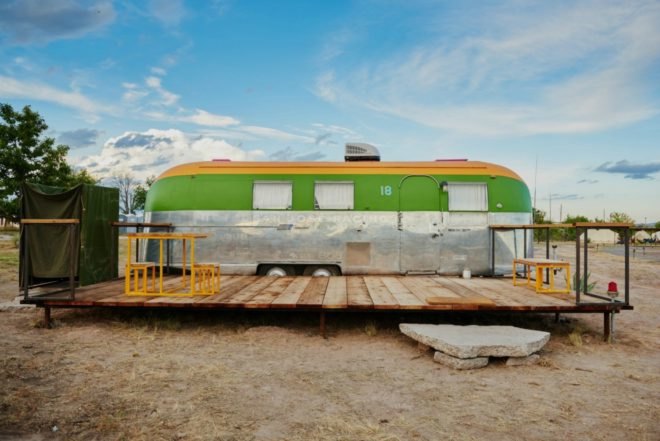 El Cosmico Trailer Park, restored trailers, retro trailer park, el cosmic trailer homes, restored trailer parks, off grid living, marfa, texas, marfa trailer park, off grid trailers, trailer conversions, van conversions, nomadic living, yurts in marfa, camping in marfa, trailer rentals marfa