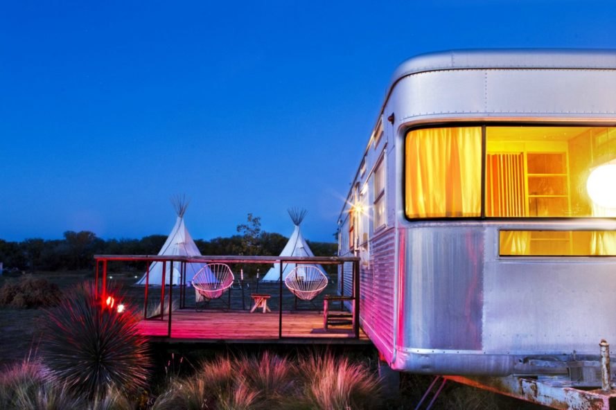 El Cosmico Trailer Park, restored trailers, retro trailer park, el cosmic trailer homes, restored trailer parks, off grid living, marfa, texas, marfa trailer park, off grid trailers, trailer conversions, van conversions, nomadic living, yurts in marfa, camping in marfa, trailer rentals marfa