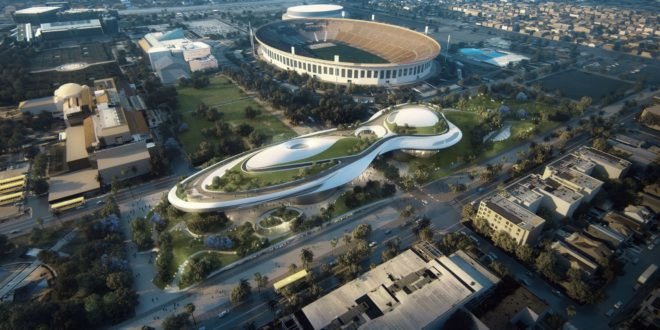 Lucas Museum of Narrative Art, george lucas, george lucas museum, MAD architects, Ma Yansong Lucas Museum, art museums, lucas art museum, film museums, modern art musuems, museum design, star wars exhibitions, los angeles museums, green space, green roof, futuristic architecture, public parks la, la museums