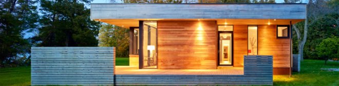 Pointe Cabin by Superkül architects, Pointe Cabin on Lake Simcoe, retreat within a retreat architecture, prefabricated cabin, factory built cabin, pre built cabin, prefabricated architecture, timber cabin in Ontario