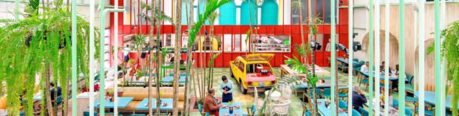 Taller Ken, Madero cafe, unique cafes, repurposed materials, interior design, vintage car design, cafe design, restaurant design, urban oasis, urban design, restaurant design, guatemala city cafe, cafe design, quirky cafes, quirky interior design, rainwater collection