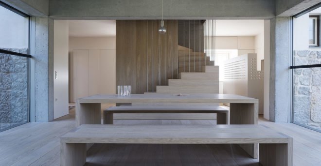 3Shoebox House, Ofis Arhitekti, green renovation, Ljubljana, natural light, staircase, concrete, podium, green architecture