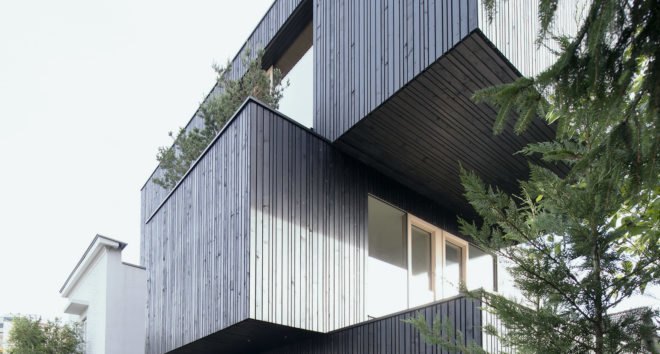 3Shoebox House, Ofis Arhitekti, green renovation, Ljubljana, natural light, staircase, concrete, podium, green architecture