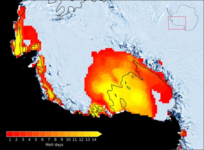 Antarctica, Antarctic, West Antarctica, snow, ice, melt, melting, melt event, meltwater, climate, warming, climate change, warm air, global warming, El Niño, environment