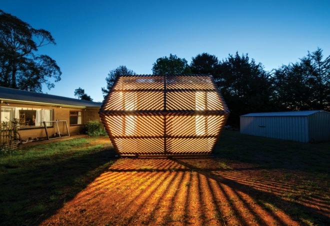 PH Architects, Nervegna Reed Architecture, Arrow Studio, art studio australia, australian architecture, art gallery design, arrow art gallery, Hanging Rock in Victoria, victoria art gallery, art studio hanging rock, timber art gallery, timber building material, green buildings, art buildings, mirrored buildings, brick veneer, garden shed, garden art gallery