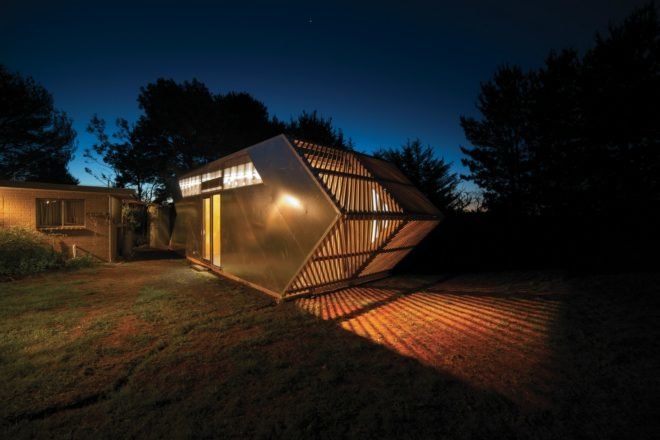 PH Architects, Nervegna Reed Architecture, Arrow Studio, art studio australia, australian architecture, art gallery design, arrow art gallery, Hanging Rock in Victoria, victoria art gallery, art studio hanging rock, timber art gallery, timber building material, green buildings, art buildings, mirrored buildings, brick veneer, garden shed, garden art gallery