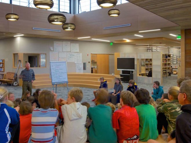Aspen Community School by Studio B, Aspen Community School, Aspen Community School Colorado, Studio B school renovation, Aspen solar powered school, solar powered primary school,