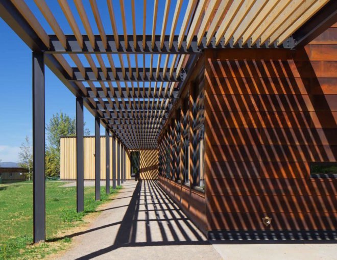 Aspen Community School by Studio B, Aspen Community School, Aspen Community School Colorado, Studio B school renovation, Aspen solar powered school, solar powered primary school,