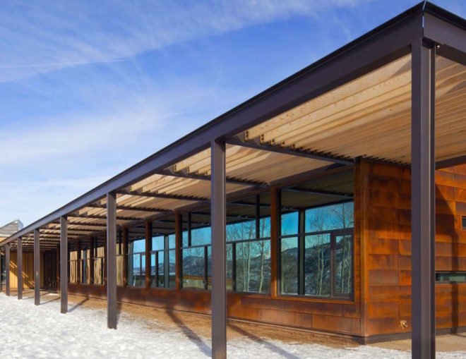 Aspen Community School by Studio B, Aspen Community School, Aspen Community School Colorado, Studio B school renovation, Aspen solar powered school, solar powered primary school,